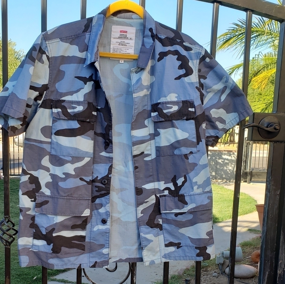 Supreme Blue Camo Shirt